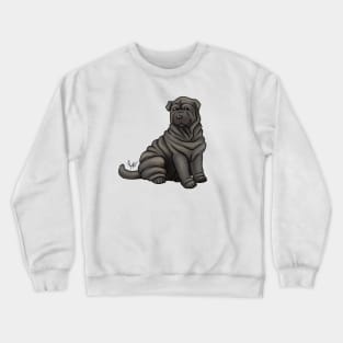 Dog - Chinese Shar-Pei - Black Crewneck Sweatshirt